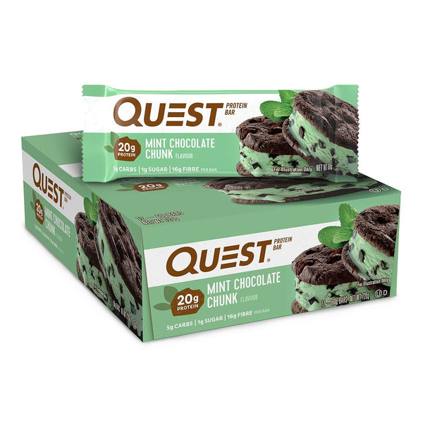 Quest Bar, Mint Chocolate Chunk, 12/Box