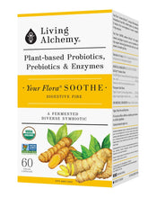 Living Alchemy Your Flora® Probiotic Soothe 60 Vegan Capsules | 35 Fermented Strains For Gut Inflammation And Digestive Function | Whole Food Symbiotic With Probiotics, Postbiotics And Prebiotics | USDA Certified Organic, Non-GMO Project Verified