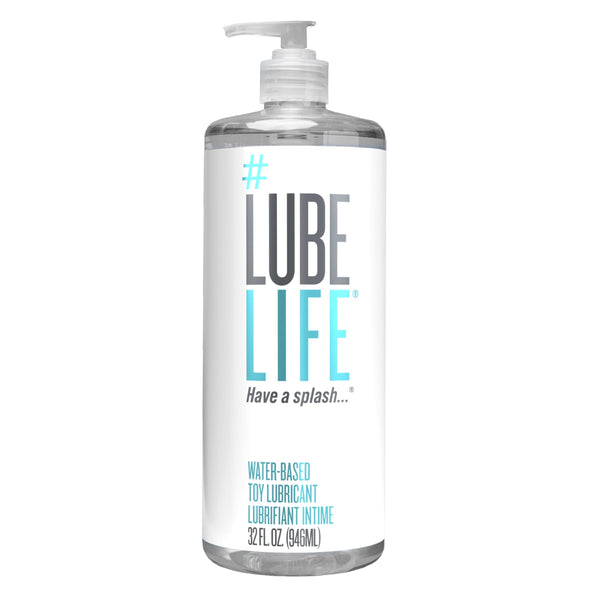 Lube Life Water-Based Toy Lubricant, 32 Fl Oz (946mL) Toy-Safe lube for Men, Women and Couples, Non-Staining