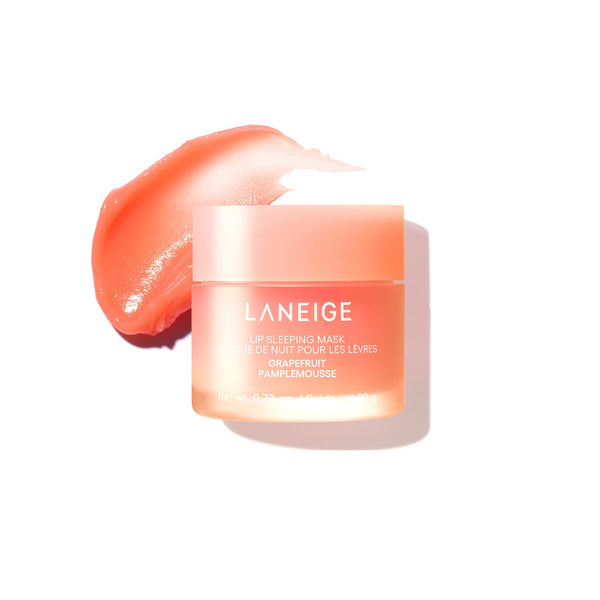 LANEIGE Lip Sleeping Mask Grapefruit: Deeply Hydrate & Nourish, with Vitamin C, Murumuru & Shea Butter, Antioxidants, for Flaky, Dry Lips