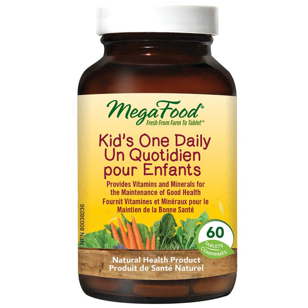 MegaFood Kid's Children Daily Vitamins Multivitamins Mineral Supplements for Kids | One a Day Whole Food Multivitamins | Vitamins A C D3 E K Selenium Zinc Potasium Magnesium Biotin Supplements for Kids | 60 Tablets