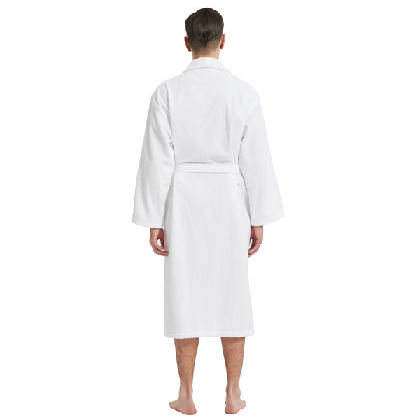 UTJZIB Men's Robe,Pure Cotton Robe for Men,Absorbent Bathrobe,Luxurious Terry Cloth Bathrobe with Shawl Collar