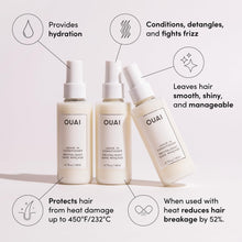 OUAI Leave In Conditioner - Multitasking Heat Protectant Spray for Hair - Prime Hair for Style, Smooth Flyaways, Add Shine and Use as Detangling Spray - No Parabens, Sulfates or Phthalates (4.7 oz)