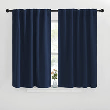 NICETOWN Blackout Curtains Window Drapes - Navy Blue Thermal Insulated Curtain 2 Panels for Boy's Nursery, 42 Inches W by 40 Inches L