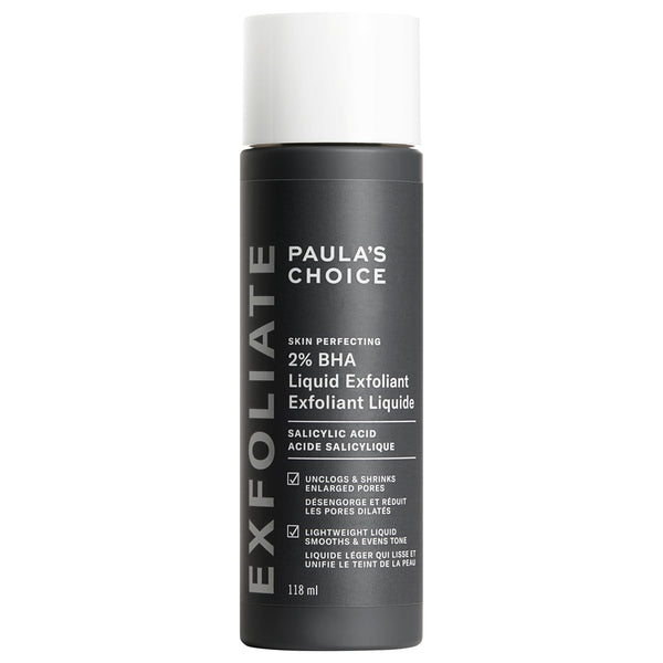 Paula's Choice SKIN PERFECTING 2% BHA Liquid Salicylic Acid Exfoliant, Daily Facial Exfoliator for Blackheads, Enlarged Pores, Wrinkles & Fine Lines, Fragrance-Free & Paraben-Free, Full Size - 118 ml