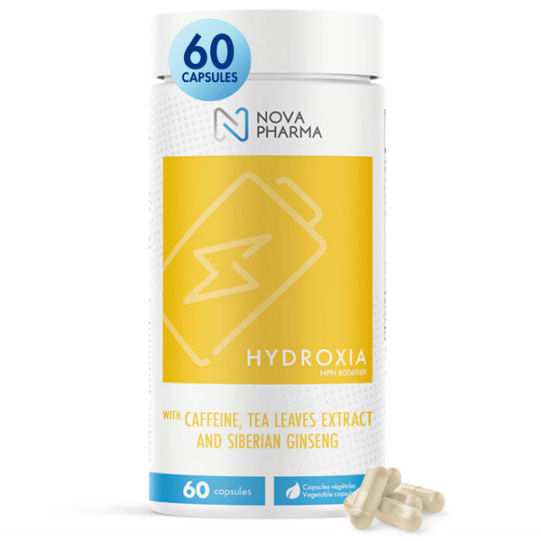 Nova Pharma Hydroxia New Formula Supplement, Improves Attention and Mental Alertness, Relieves Fatigue, Boost Stamina and Energy Levels (60 Capsules)