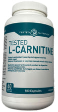 Tested Nutrition L-Carnitine Capsules | 454mg L-Carnitine Tartrate per Capsule | Stimulant-Free Metabolism Booster for Weight Loss, Muscle Recovery, Energy Support | 60 Servings (180 Capsules)