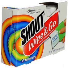 Shout Wipe & Go Instant Stain Remover Wipes 12 ea (Pack of 5)