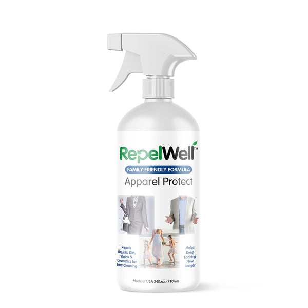 Repel Well Apparel-Protect Stain & Water Repellent (24oz) Eco-Friendly, Pet-Safe Spray Keeps Your Belongings Clean, Dry and Looking New, Longer - Protects Fabric, Upholstery, Leather, Footwear & More