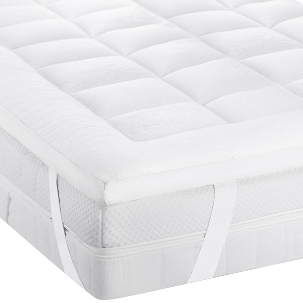 Ultra Soft 2 Inch Queen Mattress Topper - Bamboo Viscose Mattress Pad for Back Pain Relief - Machine Washable - Naturally Cooling for Hot Sleepers