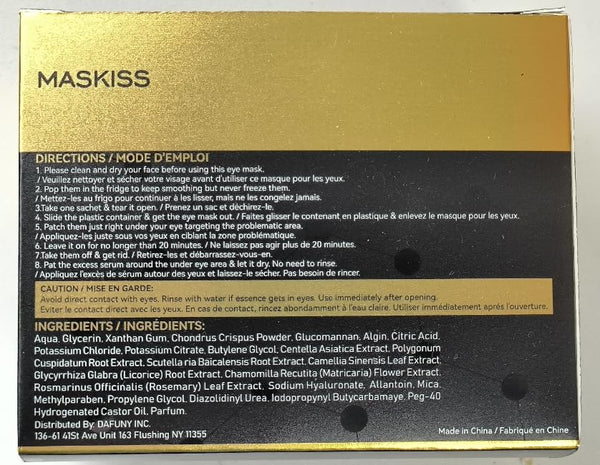 Maskiss 24k Gold Under Eye Patches (50 Pairs), eye mask, Collagen Skin Care Products, Eye Patches for Puffy Eyes, eye masks for dark circles and puffiness