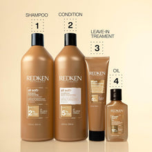 REDKEN Conditioner for Dry, Brittle Hair, Moisturizes and Provides Intense Softness and Shine, With Argan Oil, All Soft, 1000 ml