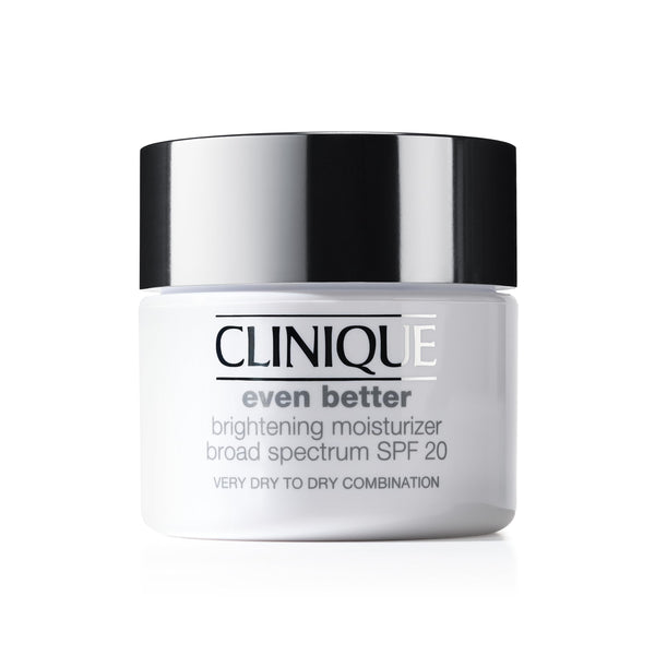 Clinique Even Better Brightening Daily Oil Free Moisturizer SPF 20 For Very Dry to Dry Combination Skin Types | Hydrating + Dark Spot Reducing, 50ml