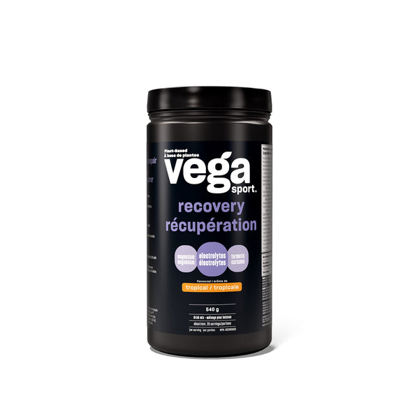 Vega Sport Post-Workout Recovery Accelerator, Tropical (20 Servings) Vegan, Non Dairy, Gluten Free, BCAAs, 540g (Packaging May Vary)