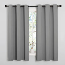 NICETOWN Blackout Curtains 2 Panels for Bedroom- Thermal Insulated Grommet Blackout Curtains 63 Inches Long for Living Room/Kitchen Rideaux occultants (2 Panels, W42 x L63 -Inch,Silver Grey)