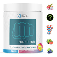 Nova Pharma Punch Out Pre Workout Powder – L-Carnitine and Antioxidant-Rich Pre Workout Supplement, Boost Stamina and Endurance for Gym Training and Workouts - 40 Servings (Pink Lemonade)