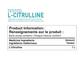 Tested Nutrition L-Citrulline Powder | 3g Pure Fermented L-Citrulline | Nitric Oxide Booster, Increased Muscle Pumps, Improved Strength, Recovery & Endurance | 120 Servings, 360G (Unflavoured)