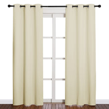 NICETOWN Blackout Curtains 84 Inches Long, Room Darkening Thermal Insulated Soli Grommet Curtains 2 Panels for Bedroom Living Room Windows (42 x 84 Inch, Beige, 2 Panels)