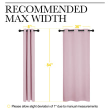 NICETOWN Blackout Curtains 84 Inches Long, Room Darkening Thermal Insulated Soli Grommet Curtains 2 Panels for Bedroom Living Room Windows (42 x 84 Inch, Baby Pink, 2 Panels)