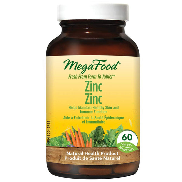 MegaFood Natural Zinc Supplements 60 Capsules | Multivitamins Mineral Supplements for Women Men and Kids | Helps Maintain Immune Health & Healthy Skin | Anti Inflammatory and Antioxidant Supplements with Beet Root, Parsley Leaf, Rice, Spinach & Stearic Ac