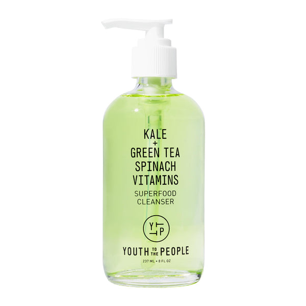 YTTP Superfood Gentle Face Cleanser - Daily Face Wash, Pore Minimizer + Makeup Remover - Lightweight & Hydrating Gel to Foaming Face Wash for Glowing Skin - Vegan Skin Care for Men & Women (8oz)