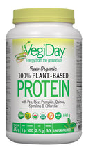 VegiDay Raw Organic Plant Based Protein 20g, unflavoured, 741g with Pea, Pumpkin, Chia, Quinoa, Spirulina & Chlorella