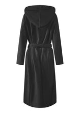 Luxury Turkish Hooded Non-pilling Bathrobe for Women - Soft Terry Cloth Robe for Ultimate Comfort and Style - Crescentt (Black Hooded - XS/S)