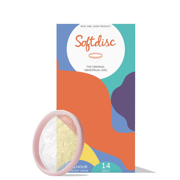 Softdisc Menstrual Discs | Disposable Period Discs | Tampon, Pad, and Cup Alternative | Capacity of 3 Super Tampons | 14 Count (US Version)