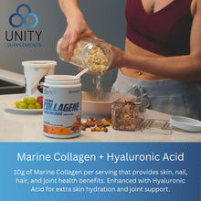 Unity Supplements Marine Collagen Powder with Hyaluronic Acid - Salted Caramel Flavored Coffee Sweetener - 360g, 30 Servings - 10g Marine Collagen per Serving - Promotes Skin, Nail, Hair & Joint Health