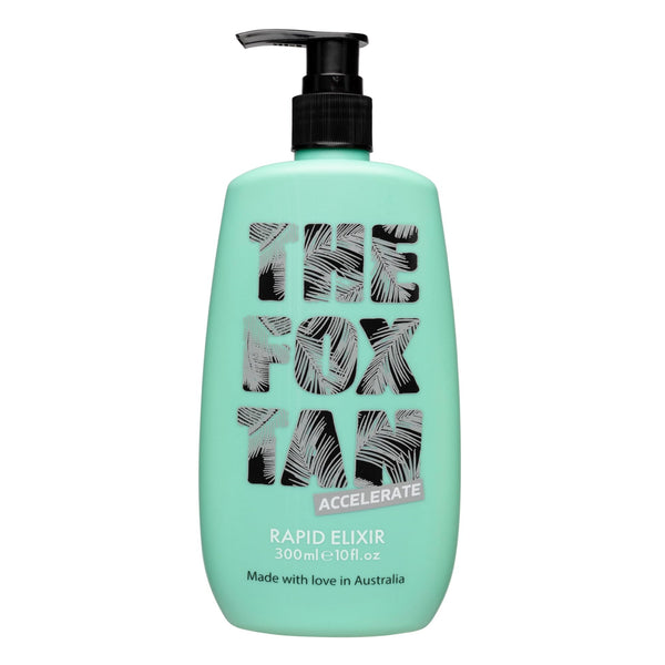 The Fox Tan Rapid Tanning Elixir, Natural Tanning Accelerator Lotion For Darker & Faster Tans, Creates Flawless Tan Skin, Vegan & Cruelty-Free, 300mL