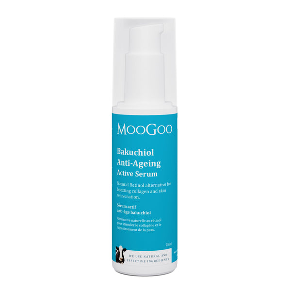 MooGoo Bakuchiol (1%) Anti-Ageing Serum 25ml – Best natural face serum to target wrinkles by stimulating collagen and skin cell turnover.