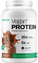 Vitasave Vegan Protein Powder - Natural Chocolate Flavour, 20g Plant Based Protein, 26 Servings, 750g Tub, Soy Free, Gluten Free, Dairy Free & Sugar Free