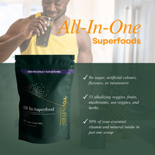 Younited All-In Superfood Greens Powder | Made in Canada | 53 Premium Organic Food Ingredients | 6 Servings of Vegetables + Fruit per Scoop | Loaded w/Phytonutrients | Elderberry Acai (30 Servings)