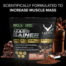 VEGAIN - Plant-Based Mass Gainer - Chocolate Milkshake 6.6lbs (3kg) - Over 68g Protein, 27g BCAA & EAAs, Dairy Free, Gluten Free, Soy Free - 100% Vegan - Natural Ingredients - 15 Servings