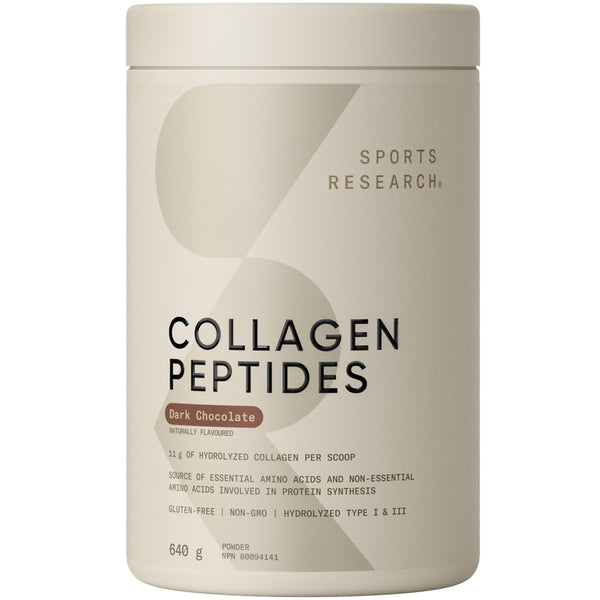 Sports Research Collagen Peptides - Hydrolyzed Type 1 & 3 Collagen Powder Protein Supplement for Healthy Skin, Nails, Bones & Joints - Easy Mixing Vital Nutrients & Proteins, Collagen for Women & Men