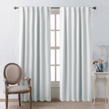 NICETOWN Living Room Darkening Curtain Panels - (Cloud Grey Color) W52 x L95, 2 Pcs, Back Tab/Rod Pocket Room Darkening Window Treatment Draperies