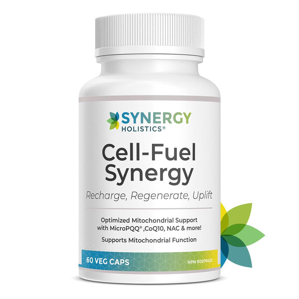 Synergy Holistics | Cell-Fuel Synergy - Optimized Mitochondria Supplement with Coenzyme Q10, L-Carnitine, Alpha Lipoic Acid & NAC - Supports Energy, Cognitive & Heart Health - 60 Veg Caps - Formulated & Made in Canada