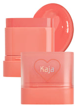 Kaja Dewy Bar - Creamy Multi-Stick Blusher & Lip Balm, Natural Glow with 45% Moisturizing Oil, Apple Extract, Vitamin-Hyaluronic Acid Infused, Easy Blend, 03 Peach Cobbler, 10g