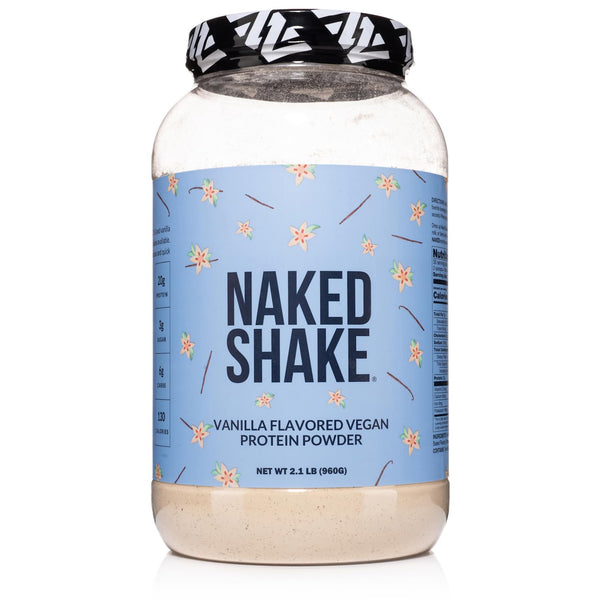 Naked Shake - Vanilla Protein Powder - Plant Based Protein Shake from US & Canadian Farms with MCT Oil, Gluten-Free, Soy-Free, No GMOs or Artificial Sweeteners - 30 Servings (Vanilla)