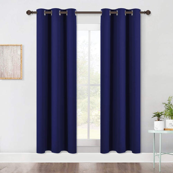 NICETOWN Living Room Blackout Curtains - Energy Saving Thermal Insulated Window Treatment Panels with Grommets (42 by 72-Inch, Royal Blue, 2 Pcs)