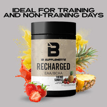 Recharged BCAA/EAA Electrolyte Powder | Tofino Sunrise (Strawberry Pineapple) Amino Acids Supplement for Muscle Recovery | L-Leucine, L-Isoleucine, Electrolytes & AstraGin - Post-Workout | 30 Serves