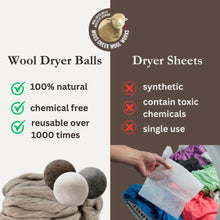 Pure Wool Dryer Balls Made in Canada, Dryer Balls for Laundry, Reusable, Anti Static, Organic Fabric Softener Ball, 3 Extra Large Eco-Friendly Dryerball, Boule Secheuse, Pack of 2, White