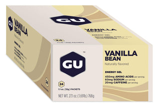 GU ENERGY Original Sports Nutrition Energy Gel, Vanilla Bean, 24-Count