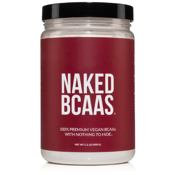 NAKED BCAAs Amino Acids Powder - 100 Servings - Vegan Unflavored Branched Chain Amino Acids 500 grams | 100% Pure 2:1:1 Formula - Instantized All Natural BCAA Powder Supplement to Boost Muscle Growth (Unflavored)