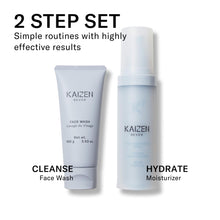 Kaizen Seven 2-Step Skincare Set for Men | Made in Japan | Premium Face Wash 100ML and Light Moisturizer 120ML