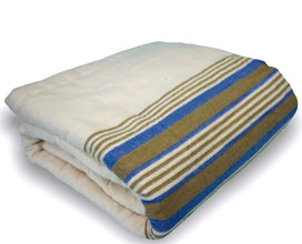 YAFA® Premium Cotton Flannel Blanket, Extra Long Twin Size 72x105 Inches, Soft, Warm, Comfortable Flannel Throw, Home and Hospital Flannel Blanket (Blue Stripe, Twin-72