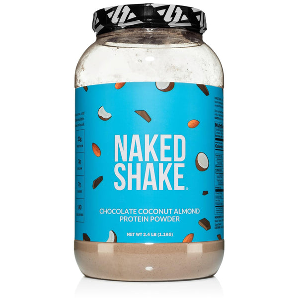 Naked Shake - Chocolate Coconut Almond Protein Powder - Flavored Plant Based Protein from US & Canadian Farms with MCT Oil, Gluten-Free, Soy-Free, No GMOs or Artificial Sweeteners - 30 Servings