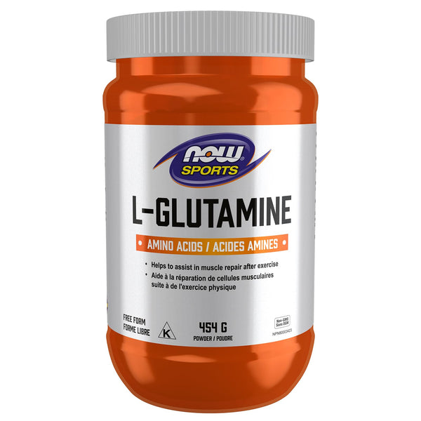 NOW Sports Nutrition, L-Glutamine Pure Powder, Nitrogen Transporter*, Amino Acid, 454g