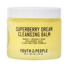 YTTP Superberry Dream Cleansing Balm - Hyaluronic Acid Hydrating Facial Cleanser + Makeup Remover Balm with Moringa Oil, Acai - Paraben + PEG Free Vegan Face Balm (3.4oz)