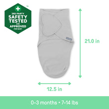 SwaddleMe by Ingenuity Monogram Collection Original Swaddle, 3-Pack, For Ages 0-3 Months - Born Free